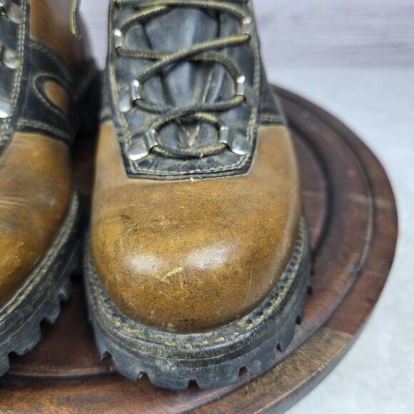Vintage LL Bean Freeport Maine USA 50s 60s Leather Lace Hiking Combat Boots 7.5C main image 12